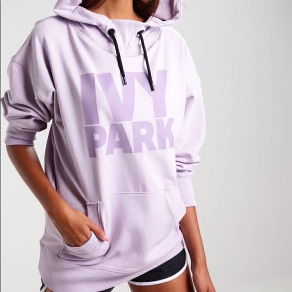 Ivy Park Lilac Logo Pullover Hoodie Sweatshirt